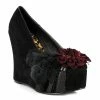 Ellie Shoes 4.5 Heel Wedge With Feather