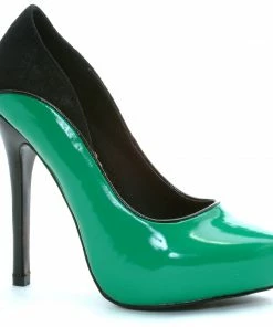 Ellie Shoes 5 Heel Close Toe Pump With Lace Backing