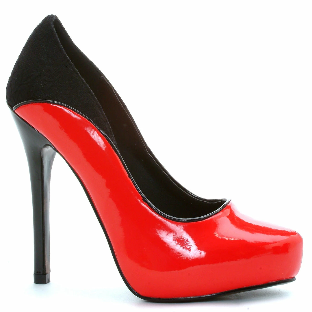 Ellie Shoes 5 Heel Close Toe Pump With Lace Backing 4 Ellie Shoes 5 Heel Close Toe Pump With Lace Backing