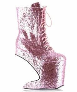 Ellie Shoes 5.5 Heel Platform Glitter Ankle Boot