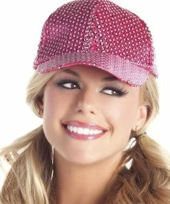 Be Wicked Sequin Baseball Hat - Hot Pink