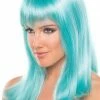 Be Wicked Rave Accessories Hollywood Wig Light Blue