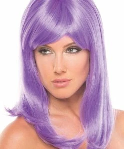 Be Wicked Rave Accessories Hollywood Wig Lavender