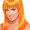 Be Wicked Rave Accessories Hollywood Wig Orange 1 Be Wicked Rave Accessories Hollywood Wig Orange