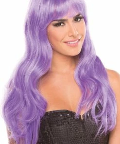 Be Wicked Rave Accessories Burlesque Wig Lavender