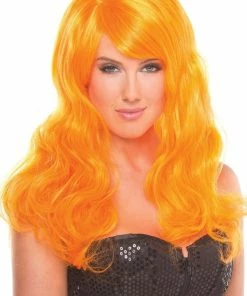 Be Wicked Burlesque Wig Orange Rave Accessories