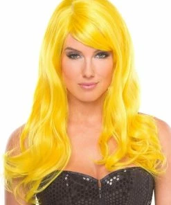Be Wicked Burlesque Wig Yellow