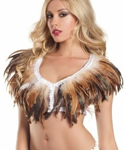 Be Wicked CLOTHING Turkey Exotic Feathers Top
