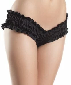 Be Wicked Mini Ruffled Shorts Black CLOTHING