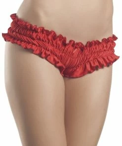 Be Wicked Mini Ruffled Shorts Red CLOTHING