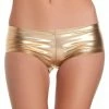 Be Wicked Shiny Lycra Booty Shorts Gold 2 Be Wicked Shiny Lycra Booty Shorts Gold