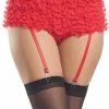 Be Wicked LINGERIE Ruffled Garter Shorts Red