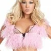 Be Wicked CLOTHING Ostrich Feather Top