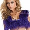 Be Wicked CLOTHING Ostrich Feather Top