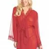 Be Wicked LINGERIE Mesh Around Robe Red 1 Be Wicked LINGERIE Mesh Around Robe Red