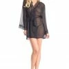 Be Wicked Mesh Around Robe Black