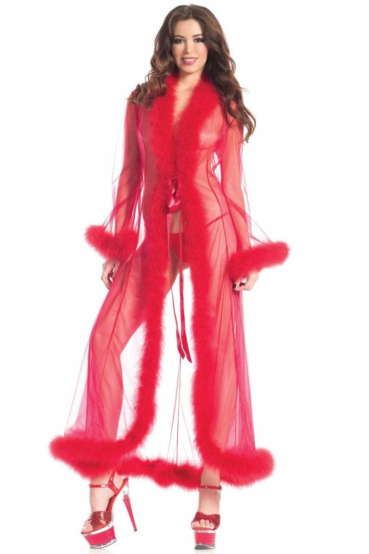 Be Wicked LINGERIE Marabou Robe Red 3 Be Wicked LINGERIE Marabou Robe Red