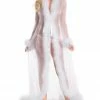 Be Wicked Marabou Robe White