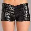 Be Wicked CLOTHING Sequin Booty Shorts Black