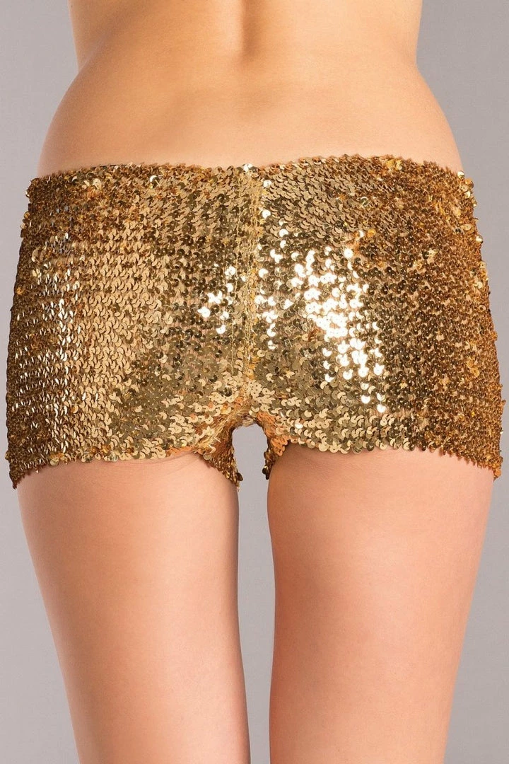 Be Wicked Sequin Booty Shorts Gold CLOTHING 4 Be Wicked Sequin Booty Shorts Gold CLOTHING