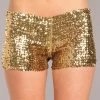 Be Wicked Sequin Booty Shorts Gold CLOTHING