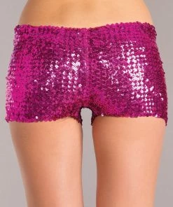 Be Wicked Sequin Booty Shorts Hot Pink