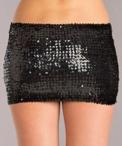 Be Wicked Sequin Skirt Black