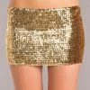 Be Wicked Sequin Skirt Gold