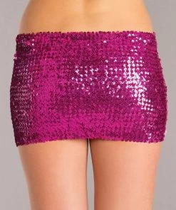 Be Wicked CLOTHING Sequin Skirt Hot Pink