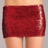 Be Wicked CLOTHING Sequin Skirt Red