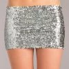 Be Wicked Sequin Skirt Silver