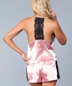 Be Wicked Jasmina Satin Cami & Short Set Candy Pink 7 Be Wicked Jasmina Satin Cami & Short Set Candy Pink