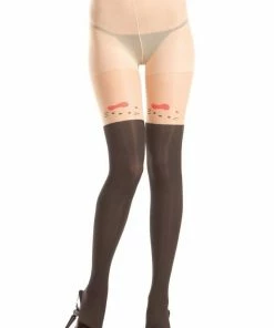 Be Wicked Hosiery Bow Kitty Pantyhose