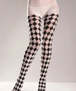 Be Wicked Pantyhose Checker Hosiery