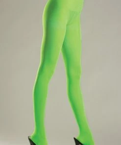 Be Wicked Lime Green Opaque Pantyhose Hosiery