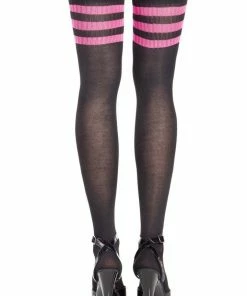 Be Wicked Athletic Ribbed Thigh Highs