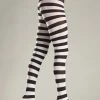 Be Wicked Wide Striped Pantyhose Hosiery