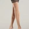 Be Wicked Layered Lines Thigh Highs Hosiery