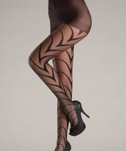 Be Wicked Deco Art Lines Pantyhose