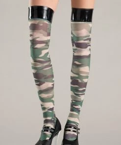 Be Wicked Hosiery Camo Thigh Highs