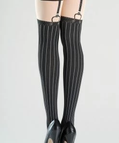 Be Wicked Pinstripe Thigh Highs