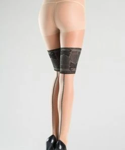 Be Wicked Bow Bands Pantyhose Hosiery