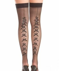 Be Wicked Hosiery Rhinestone Bows Thigh Highs 5 Be Wicked Hosiery Rhinestone Bows Thigh Highs