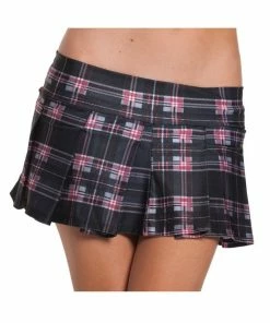 Be Wicked CLOTHING School Girl Skirt Black Plaid