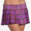 Be Wicked School Girl Skirt Purple Plaid CLOTHING