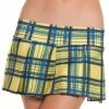 Be Wicked School Girl Skirt Yellow Plaid
