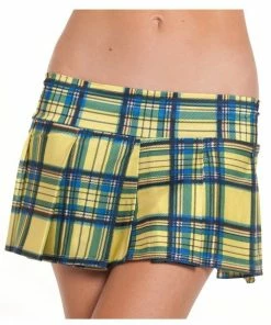 Be Wicked School Girl Skirt Yellow Plaid