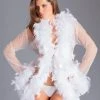 Be Wicked LINGERIE Lux Robe White