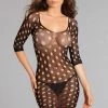 Be Wicked Polka Dot Mesh Bodystocking