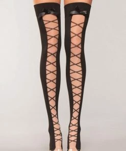 Be Wicked Hosiery Tied Up Thigh Highs